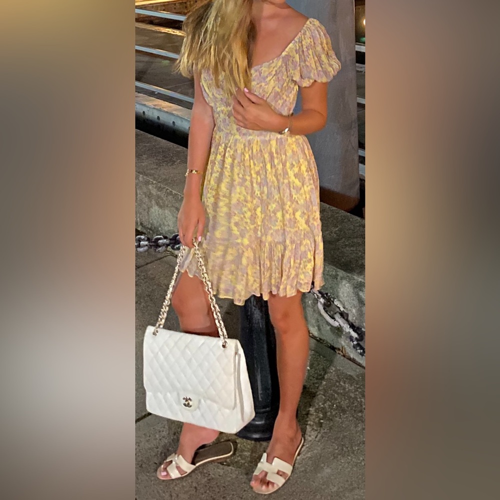 Loveshackfancy Silk Multicolor Yellow Purple Pink… - image 3